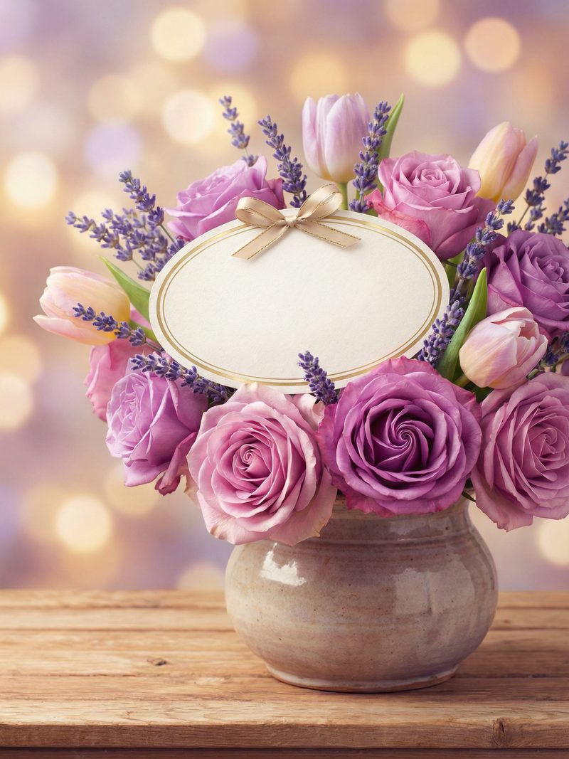 Beautiful purple flower bouquet — perfect image to accompany a Feliz Dia de la Mujer message on WhatsApp